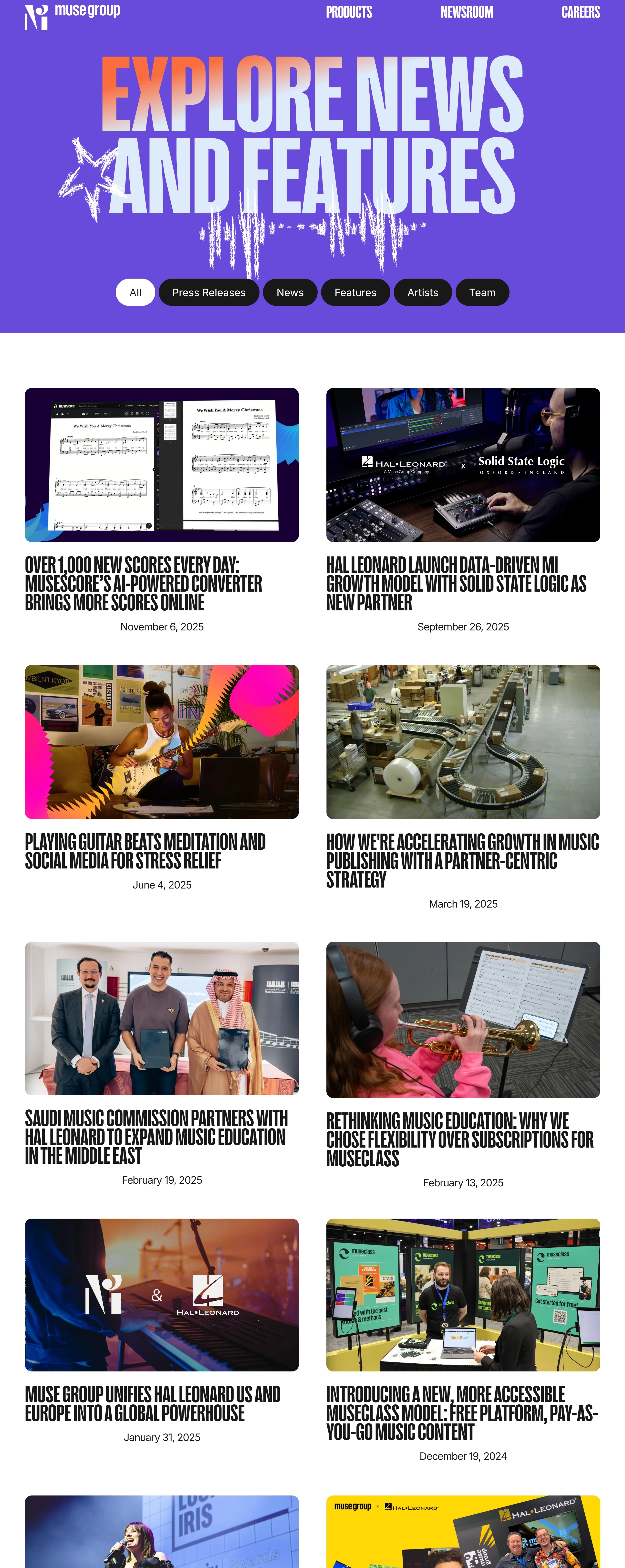 Шаблон современного бизнес-сайта для музыкального проекта